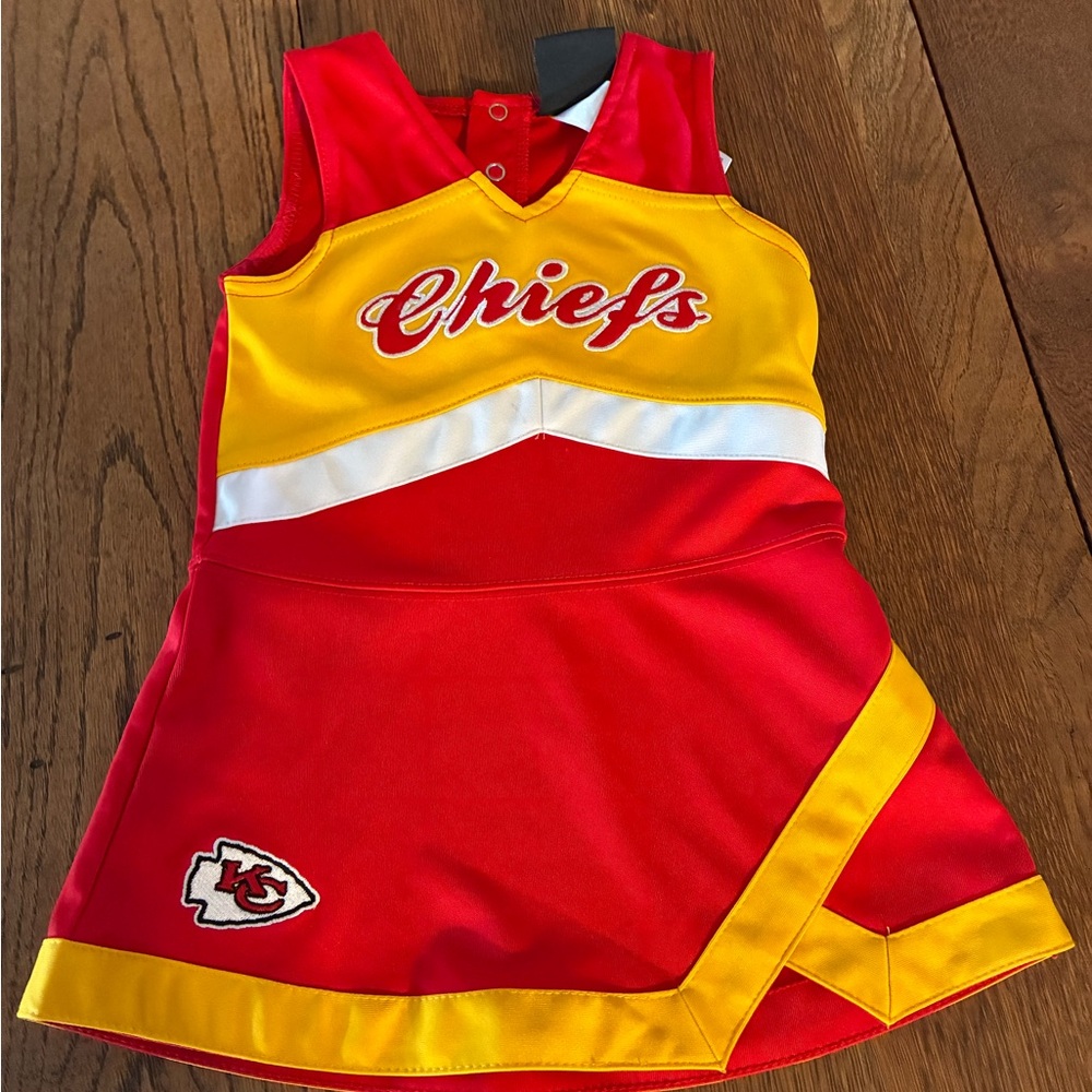 NFL Girls Kansas City Chiefs Red and Yellow Team Apparel 2T